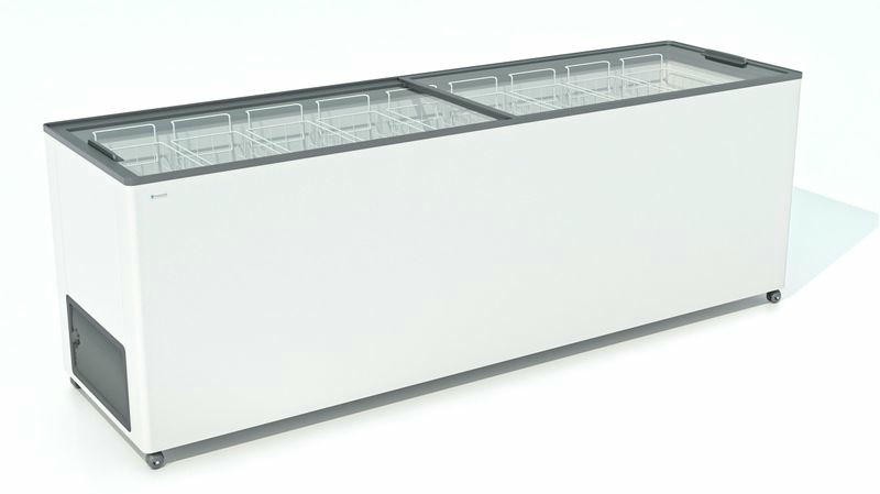 ЛАРЬ МОРОЗИЛЬНЫЙ FROSTOR F 800 С ПРЯМОЕ СТЕКЛО СЕРЫЙ (ПРОПАН)