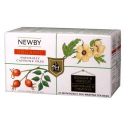 Чайный напиток Newby Rosehips & Hibiscus / Шиповник и Гибискус Пакетики для чашек (25 шт.)