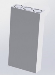 Облучатель-рециркулятор настенный 90м3/ч 3x15Вт TUV (с лампами)