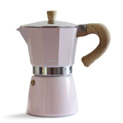 Гейзерная кофеварка Gnali Zani VENEZIA розовая на 9 чашек (360 мл)